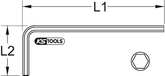 Ks Tools Κλειδί Allen με Μύτη Μεγέθους 17mm