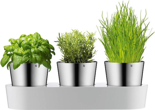 WMF Garden Set 3 Tlg Gourmet Plant Pot Metal Gray