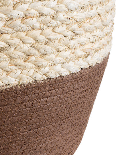 GloboStar Beiger Blumentopf, Braun, Weiß 28x33x28cm