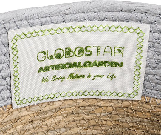 GloboStar Beige Flower Pot with Gray 28x26x28cm