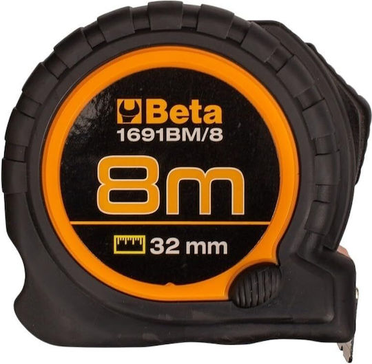 Beta 1691BM/8 Maßband mit automatischem Rücklauf 32mm x 8m