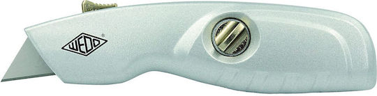 Wedo Sicherheits-Alu-Basisschneider mit 2 Ersatzklingen T?v/gs 96g Silber