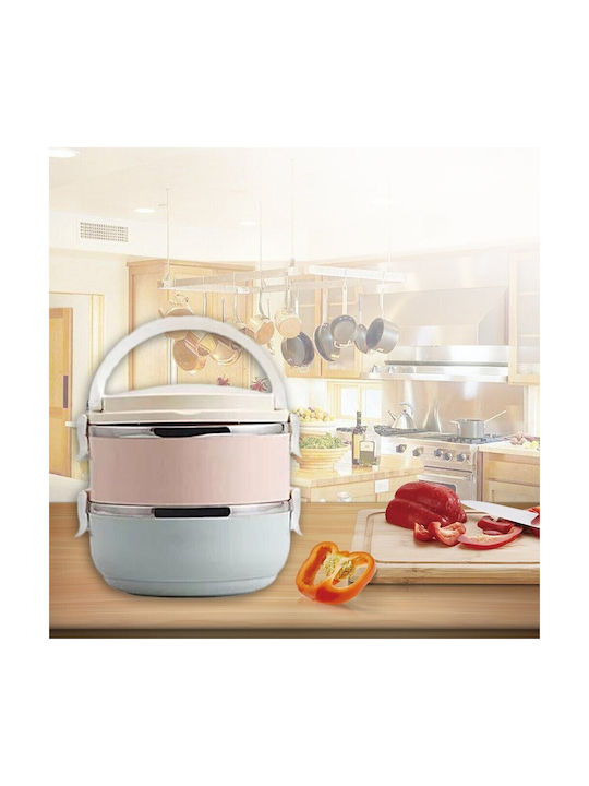 Alista Home Set Cutii De Prânz Inox Gri 15.5x15cm 2 Bucăți