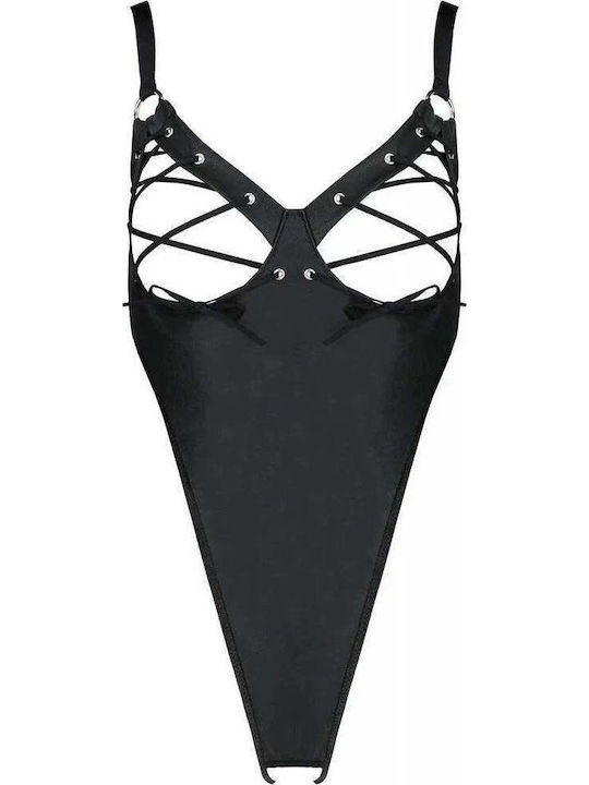 Γυναικείο Κορμάκι Passion Celine Body Leather Μαύρο Pe-celine