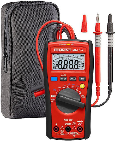 Benning MM6-2 Multimetru digital RMS real cu Măsurare AC / DC / Rezistență / Capacitate / Temperatură cu True RMS