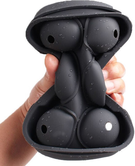 Alista Home Formă Pentru Cuburi De Gheață Rotundă Din Silicon Negru 132569