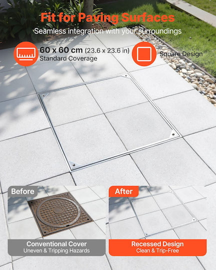 Vevor Φρεάτιο Αλουμινίου 60x60cm JGJKJQRSJGJK87WK9001V0