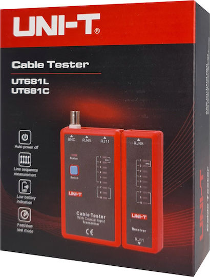Uni-T UT681C Tester Καλωδίων Δικτύου RJ45 / RJ11 / BNC
