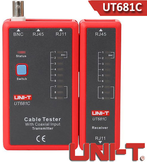 Uni-T UT681C Tester Καλωδίων Δικτύου RJ45 / RJ11 / BNC
