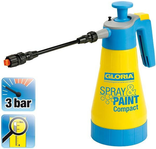 Gloria Spray & Paint Compact Drucksprüher mit Kapazität 1.25Es 3bar
