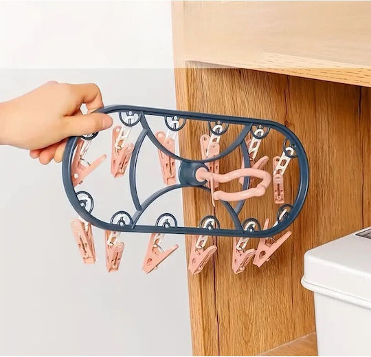 Alista Home Cârlige De Rufe Din Plastic 30x12.5cm Albastre