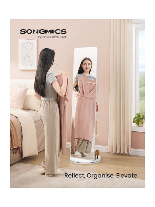 Songmics Καθρέπτης με Λευκό Μεταλλικό Πλαίσιο 163x45cm