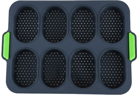 Alista Home Bakeware Tin for Bread Made of Silicone 8 Sockets 34.5x23.8x2.5cm