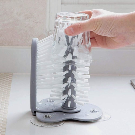 Perie Curățare Sticlă Alista Home Plastic cu Ventuză 17,5 X 14 Cm Gri