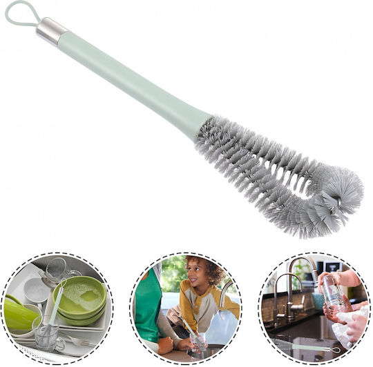 Perie Curățare Sticle Perie Curățare Biberoane Alista Home Mâner Lung Uz Casnic Silicon Ergonomic 3.9x5.4x38.5cm Verde