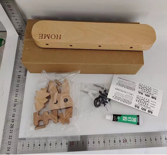 Alista Home Κλειδοθήκη Τοίχου Ξύλινη 5 θέσεις 13.5x22cm