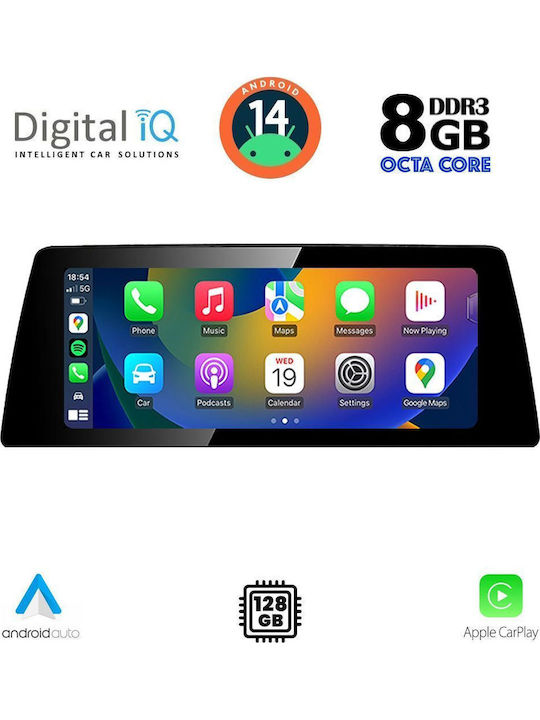 Digital IQ Car Audio System for BMW Series 1 2008-2011 Bluetooth USB WiFi GPS Apple CarPlay Android Auto with 10.25" Touch Screen