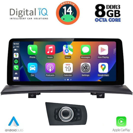 Digital IQ Car Audio System for BMW X3 (E83) 2003-2010 (Bluetooth/USB/WiFi/GPS/Apple CarPlay/Android Auto) with 12.3" Touch Screen