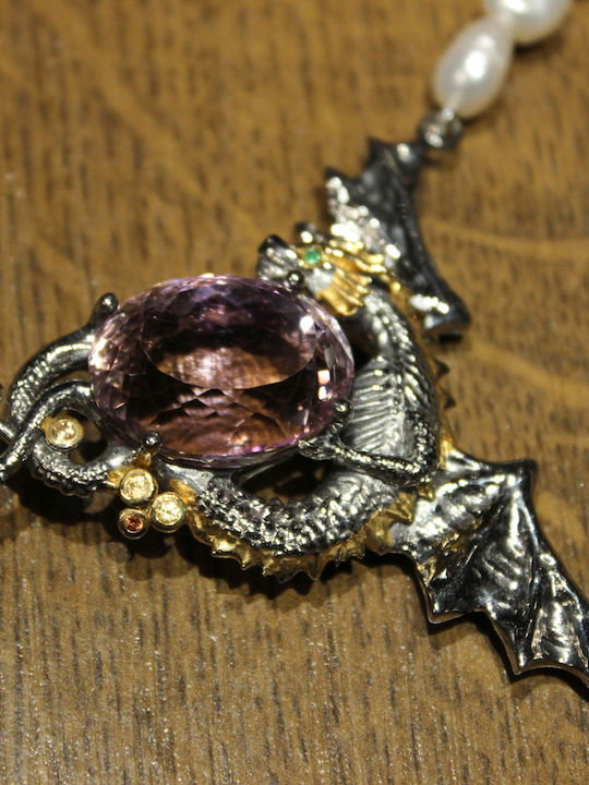 925 Silver Necklace Natural Ametrine Sapphires