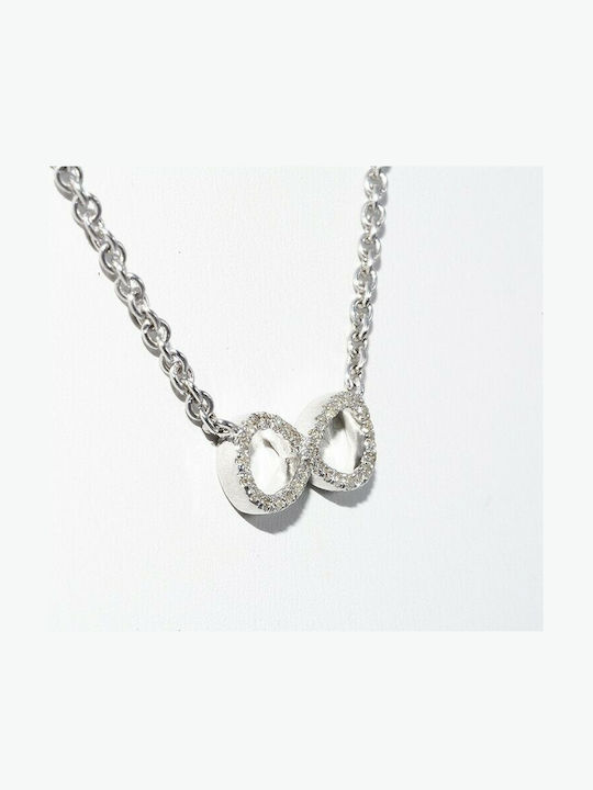 Songea Silber Unendlichkeit Halskette Diamanten 0.20ct