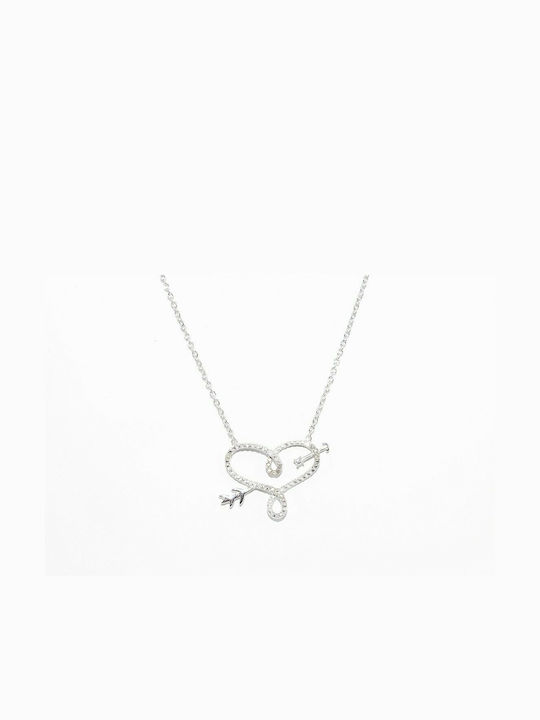Silver Necklace Diamonds 0.05ct
