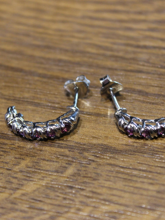 925 Silver Elegant Delicate Earrings Natural Rhodolite Garnets 4
