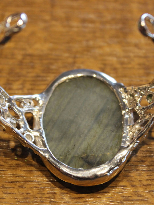 Songea Silberarmband Labradorit Aquamarine 925