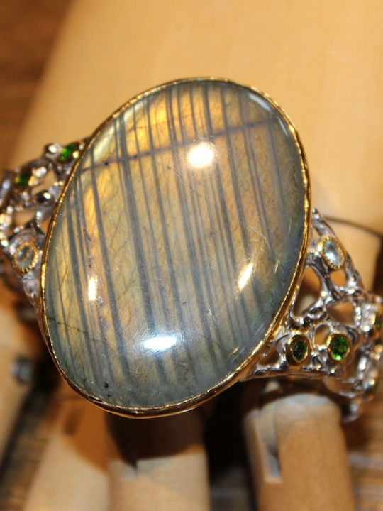 Songea Silberarmband Labradorit Aquamarine 925