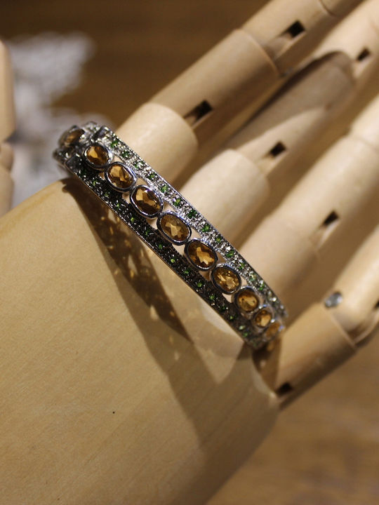Songea Silberarmband Natürliche Zitronen Tsavorit 925