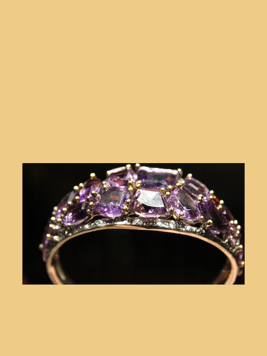 925 Silver Bracelet Amethysts Spinels 925 Silver Bracelet Amethysts Spinels