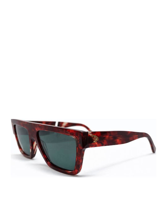 Celine Women's Sunglasses with Brown Tartaruga Horn-Rimmed Frame CL40013I 54N