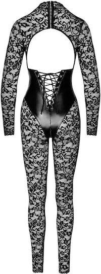 Noir Handmade Enigma Lace Catsuit Underbust Bodice