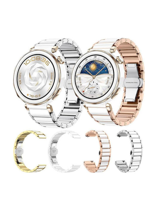 Huawei Watch Gt 6 41mm Gt 5 Pro 42mm Xdfind Ceramic Stainless Steel Watch Band Silver White