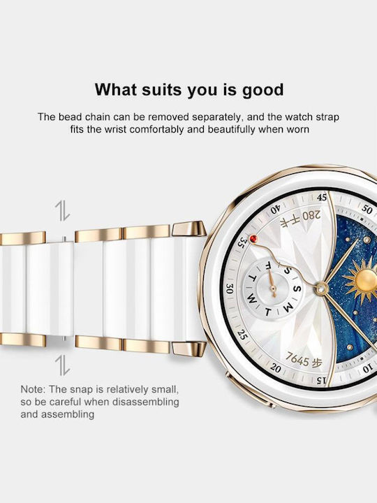 Huawei Watch Gt 6 41mm Gt 5 Pro 42mm Xdfind Ceramic Stainless Steel Watch Band Silver White