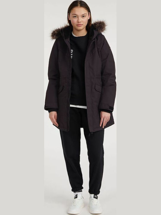 Journey Jachetă Damă Parka de Iarnă Neagră