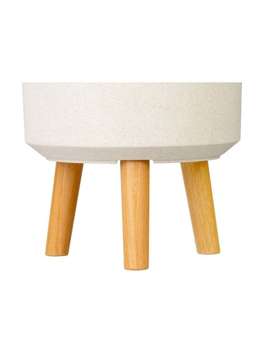 SGTT Plastic Flower Pot Whitewheat 37x37cm