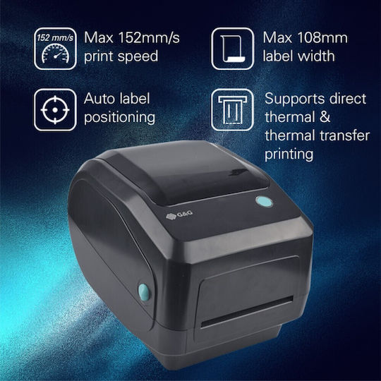 G&G G&G Tragbarer Thermischer & Thermische Übertragung Etikettendrucker USB Serial Wi-Fi Bluetooth Ethernet 203 dpi