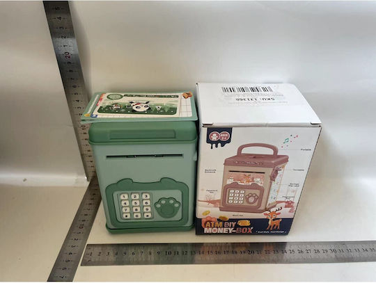 Pușculiță Copii Alista Home Smart Box Economii Pușculiță Efecte Sonore Tip Atm Parolă Amprentă Plastic 20 X 13.5 X 11.5 Cm Verde