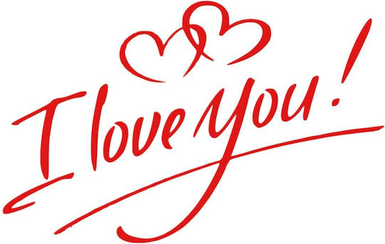 Sticker I Love You Alista Home Tematică Dragoste 21x29 Cm Roșu