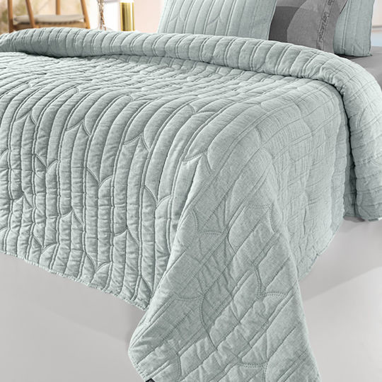 Guy Laroche Aurora Coverlet Set Semi-Double Microfiber Mint 180x240cm 2 Pieces