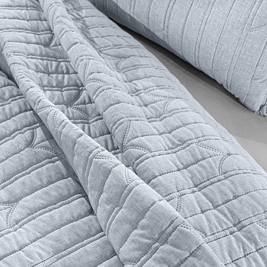 Guy Laroche Aurora Σετ Κουβερλί Ημίδιπλο Microfiber Blue 180x240cm 2τμχ