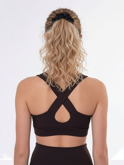 Scrunchie Λαστιχάκι Μαλλιών Ac124 Scrunchie Monochrome Μαύρο