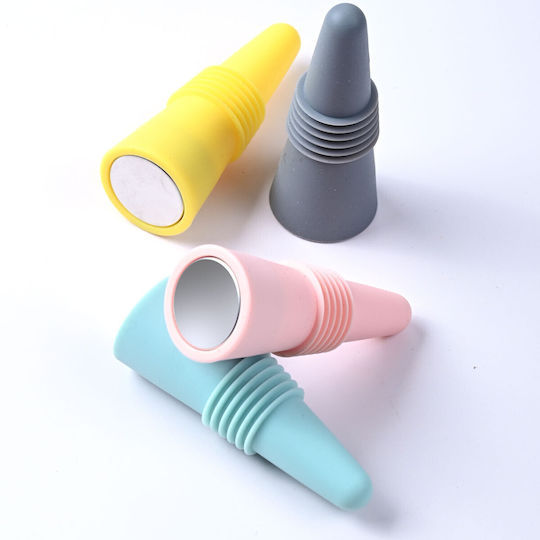 Set 4 Wiederverwendbare Silikonstopfen Alista Home Weinflaschen Trink Mehrfarbig