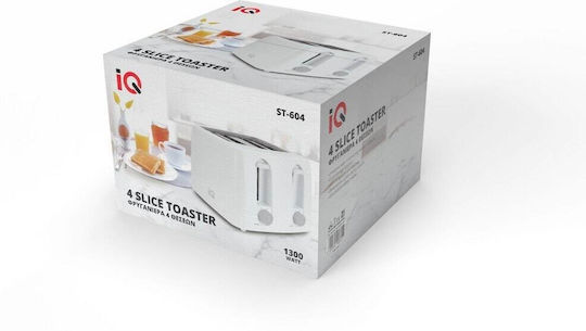 IQ Prăjitor de pâine 4 sloturi 1300W Alb