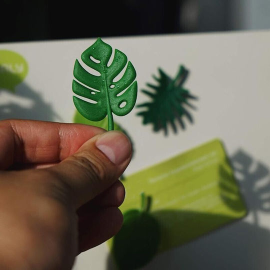 Set 4 Refrigerator Magnets Alista Home Leaf Model Made Abs Magnet Green