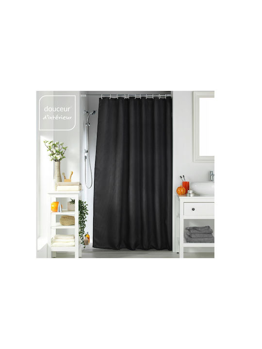 Flamingo Quartz Noir Κουρτίνα Μπάνιου Υφασμάτινη 180x200 cm Blue