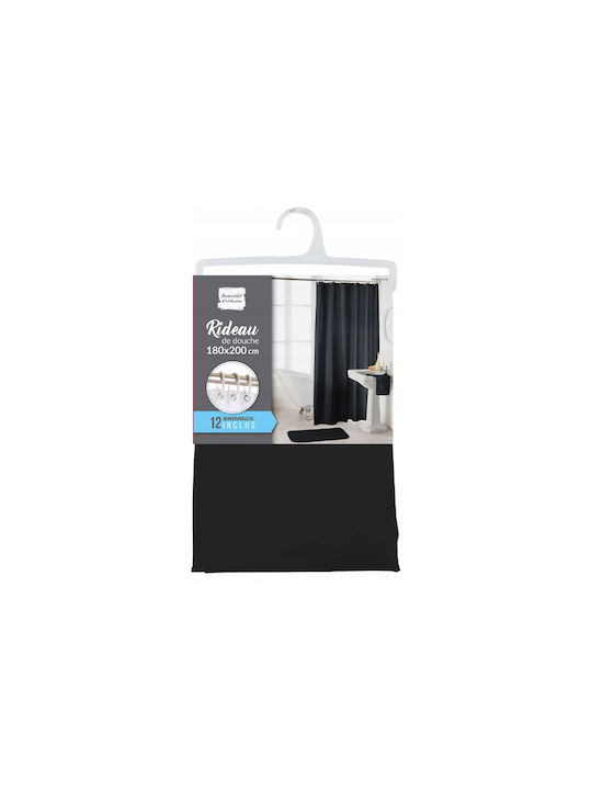 Shower Curtain 180x200cm Black