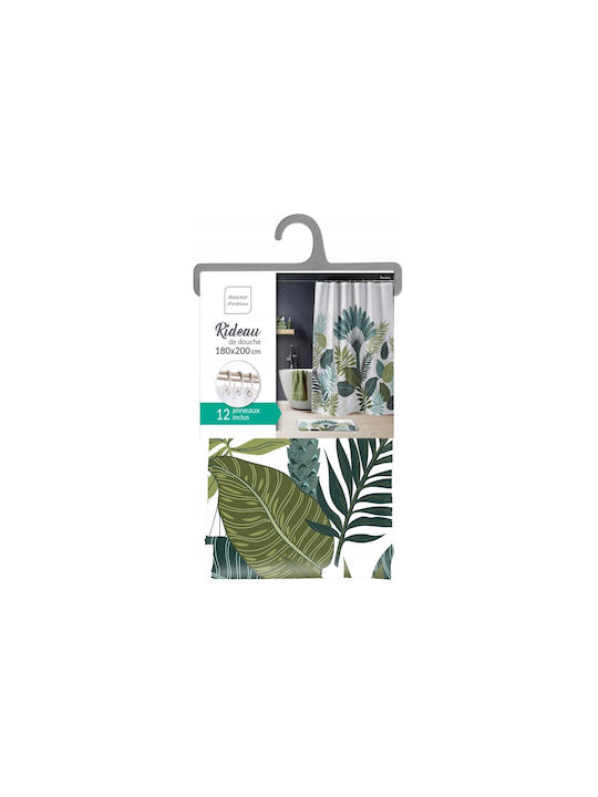 L-C Panazio Shower Curtain 180x200cm Green