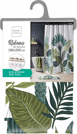 L-C Panazio Shower Curtain 180x200cm Green
