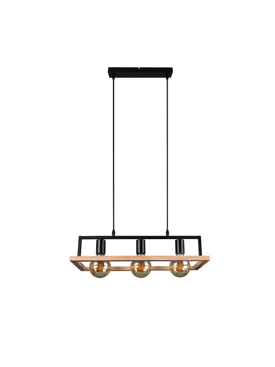 Trio Lighting Κρεμαστό Φωτιστικό Μαύρο